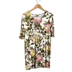 J. Jill Dress Womens Half Sleeve Casual Floral Round Neck Size XS